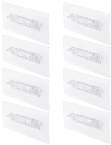 Mipcase 8pcs No-drill Shelf Support Pegs Heavy Duty Thickened Long Partition Brackets for Wardrobe Cabinet Storage Organizers