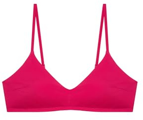 YAMAMAY - Bikini Parte Alta, Modello Bralette Senza Ferretto, Imbottitura Removibile, Donna, Essentials, Magenta, monocromo