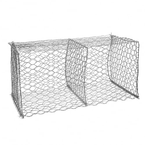 Yunmeryker Galvanized Gabion Basket, Steel Gabion Cages for Retaining Walls, Riverbank Protection & Flood Control, 2.0-3.4mm Wire