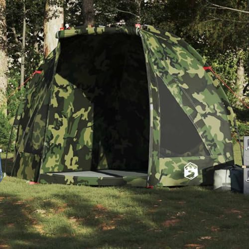 Kaloriko Fisketält, kamouflagemönster, vattentätt med 210 x 170 x 125 cm, ultralätt polyester med PU-beläggning, vindtät kupoltält, inklusive bärväska för camping, vandring, utomhus