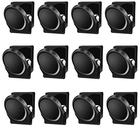 Molinter Magnet Klammer kühlschrank Magnetclips Metall Clips Kühlschrankmagnete für Whiteboard Wandnotiz Magnetische Binder Ordner Küche 12 Stücke/set (Schwarz)