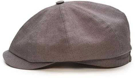 Sterkowski Modell Rowdy | 100% Leinen Schiebermütze für Herren und Frauen | Leicht und Luftig Sommer Flat Cap