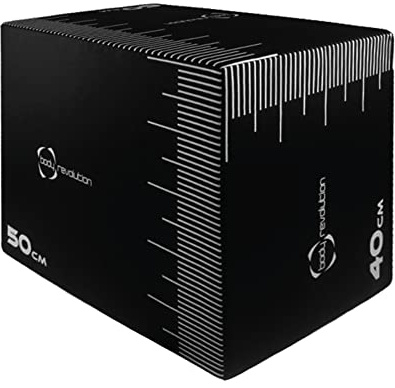 Body Revolution Plyo Box – 3-in-1 Sprungbox aus weichem Schaumstoff – Aerobic und Fitness-Studio-Boxen für Übungen mit 3 vertikalen und horizontalen Höhen (mittelgroß) – 40 cm x 50 cm x 60 cm