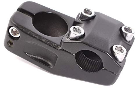 KHE PRISM BMX Vorbau 40 mm Schwarz 245 g 7005 Aluminium | 7005 Aluminium, nur 245 g, Toploader, 40 mm Vorlauf, 22,2 mm Lenkerklemmung, schwarz eloxiert