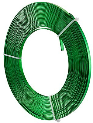 Cheriswelry Aluminiumdraht, flach, 5 mm, 10 m, weicher Metalldraht für Schmuckherstellung, Modellierung, Einfassung, Edelsteinverpackung, Gartenarbeit, Heimdekoration