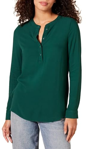 Amazon Essentials långärmad vävd blus, mörkgrön, XX-Large