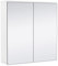 costoffs 2 Doors Bathroom Mirror Cabinet, Wall Mounted Storage Cupboard with Mirror and Adjustable Shelf for Shower Room, Mudroom, White