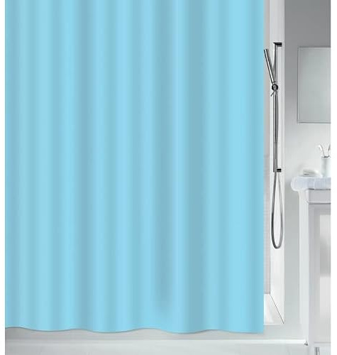 MSV Anti-Schimmel Duschvorhang - Anti-Bakteriell, waschbar, wasserdicht, Eva, 180x180cm Blau