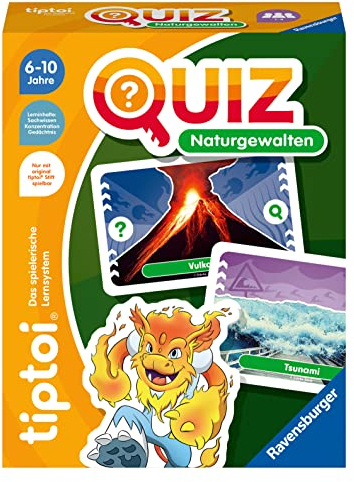 Ravensburger tiptoi 00167 Quiz Naturgewalten, Quizspiel für Kinder ab 6 Jahren, für 1-4 Spieler