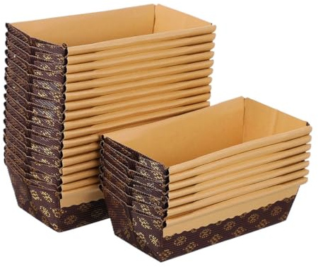 Zerodeko 25 Moules à Cake en Papier, Forme Bateau, Antiadhésifs et Résistants la Chaleur, pour Cuisson au Four et Desserts Maison