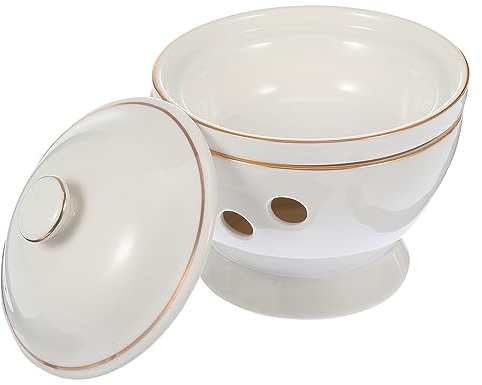 LIFKOME 1pezzi Ciotola Ceramica Per Stufato Elegante Contenitore Per Dessert e Zuppe Adatta Per Cene e Feste Design Raffinato e Funzionale Perfetta Per Cucina Domestica