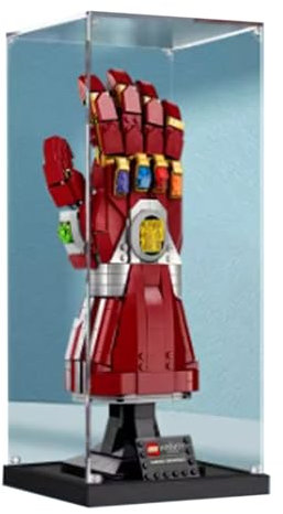 Acryl-Vitrine für Lego 76223 Handschuhe, staubdichte, transparente Vitrine, Modell-Sammler-Vitrine (Modell nicht im Lieferumfang enthalten) (2 mm)