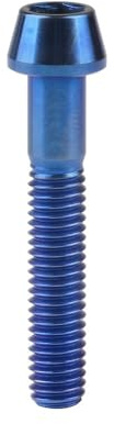 YUANYAO 4 PCS Titan Bolzen M6X10 16 18 20 25 30 35 40 45 50 55 60 65mm Allen Headset Vorbau Top Kappe Schraube for Fahrrad(Blue,45MM_M6)