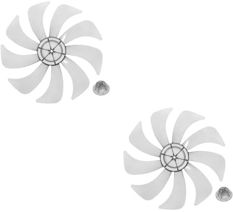 TOPBATHY Lot De 2 Ventilateurs De Rechange Universels En Alliage Daluminium Pour Ventilateurs Sur Pied Et De Table Installation Et Nettoyage Faciles