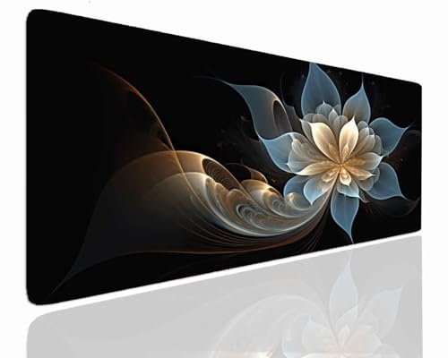 Tapis de Souris XXL 1400x700x4mm Grand Tapis de Bureau Tapis de Souris Gamer Tapis Bureau Gaming Antidérapant Résistant à l'eau, Tapis Souris XXL Mouse Pad Mat Noir sous-Mainm, Clavier Souris J-92
