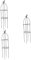 Sosoport 3 Set Pergole da Giardinaggio Ortensia Gabbie per Giardino Filo pergolati da Esterno fioriera da Esterno graticcio rampicante Porta Piante Asta in Fibra di e plastica Black
