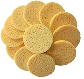 BATHVEVE Éponges Démaquillantes 20Pcs Disques Ronds en Coton Nettoyage Visage Hypoallergénique pour Peau Sensible Usage Coussins Éponge