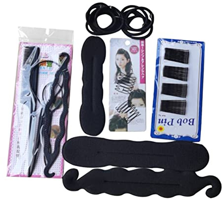 WRITWAA Haarstyling Satz für Hochsteckfrisuren Donut Haar Clip Haarmodellierungs Tool Kit Selbstgemacht Haardesign Zubehör für und Mädchen