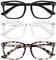 ZEHEXA Lunettes de Lecture pour Femmes, Lunettes de Lecture Carrées pour Hommes et Femmes, Lot de 3 +1,50