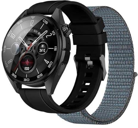 Nilox, Trailpro med inbyggd GPS, smartwatch för kvinnor och män med hälsoövervakning, fitness och meddelanden, vatten- och dammbeständig, kompatibel med Android och iOS