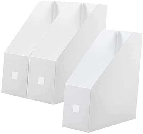 Operitacx Organizer Per Documenti Da Scrivania in Plastica 3 Pezzi 9x24x27 Cm Portadocumenti Scatola Per Libri Portadocumenti Ufficio Per Conservazione e Ordine Cartelle