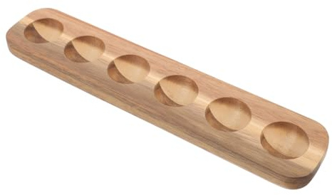 Operitacx Vassoio Portauova Resistente senza Sbavature in Legno 6 Scomparti, Design Semplice ed Elegante in Modo Stabile e Creativo per Conservare Uova in Casa