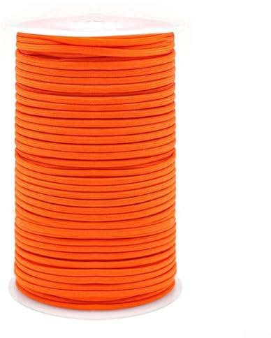 Cuerda de tendedero de 100 m para acampar y navegar, perfecta para aventuras al aire libre (naranja)