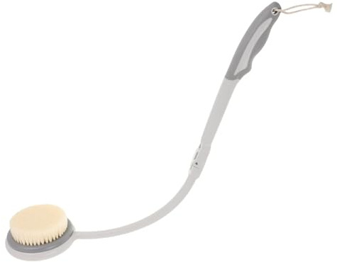 Generic Ryggborste för Dusch med Långt Handtag Vikbar Badborste med Böjd Design och Täta Lättanvänd Kroppsskrubbare för Äldre och Kvinnor Ergonomisk Rengöring Ansträngning