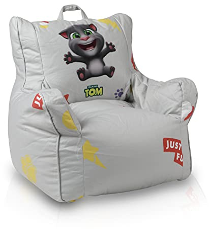 ECOPUF - Sittsäcköverdrag utan fyllning - beanbag-fodral - modernt och lätt överdrag för lugna lässtunder och avkoppling inomhus och utomhus - Seat L Modern, Grå