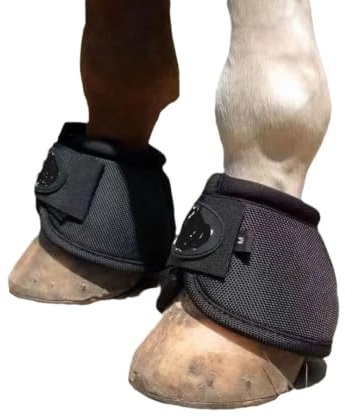 Bell Boot for Horses, Heavy Duty Oxford Cloth, Non-Slip Interior Bumps, Adjustable Overreach Bell Boots, Impact Protection for Jumping and Training, Available in S, M, L, XL, XXL
