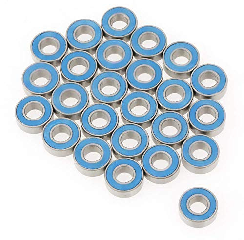 25 PCS / Set MR115-2RS Blue Metal Rubber Sealed Ball Bearings 5 ​​* 11 * 4 mm
