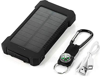 Batterie Externe Solaire pour IPHONE 11 Tablette Chargeur Universel Power Bank 4000mAh 2 Port USB