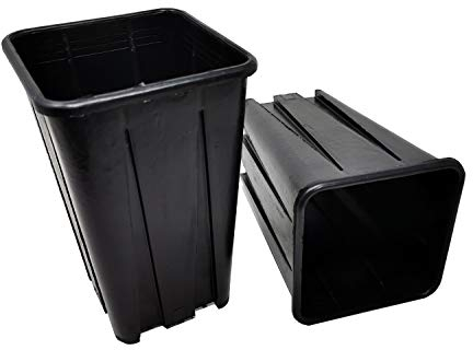 GREEN24 10 Stck. Vierecktopf Hochtopf 11 x 11 x 20 cm - Profi Spezialtopf für die Anzucht von Tiefwurzlern, extra groß & robust | Pflanztopf Blumentopf Vierkant-Topf (10 Stück)