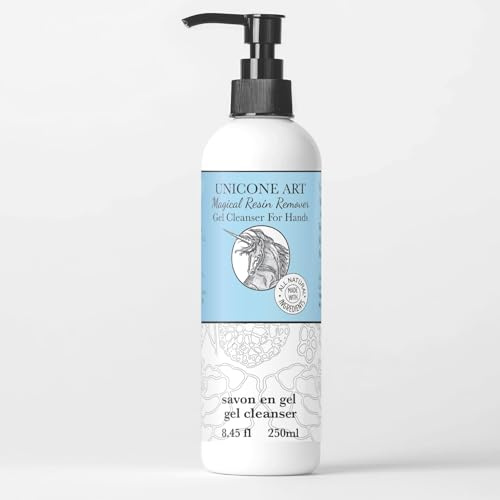 unicone art Epoxy Resin Remover Gel - All Natural Hand Cleaner for Artists - Removes Resin, Glue, Paint & Silicone - Moisturizing 8oz Soap for Skin