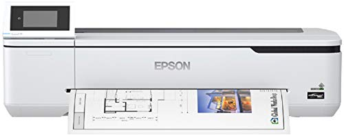 Epson SureColor SC-T2100 Tinten-Großformatdrucker für Poster und technische Zeichnungen (Drucke bis DIN A1+, Rollendrucke bis 24 Zoll (61 cm/A1+), WiFi, Ethernet), schwarz