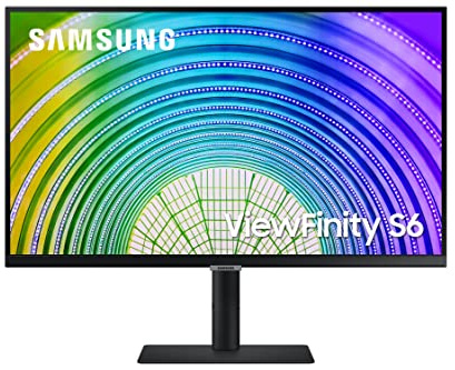 Samsung LS27A60PUUUXEN - Monitor Profesional de 27 QHD (2.560 x 1.440, Panel IPS), 5 ms, Flicker Free, Ajustable en Altura, inclinación, Giro y pivote, USB-C