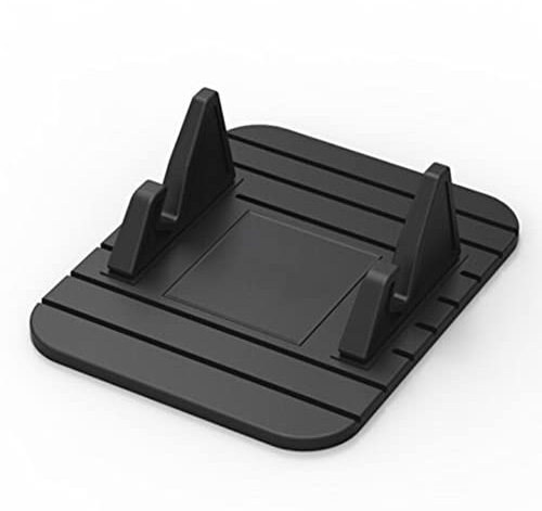 ihreesy Universal Silikon Handyhalterung,Auto Armaturenbrett Handyhalterung rutschfeste Auto Handyhalter Antirutschmatte Haftmatte kompatibel mit i phone13 11 XS Max GalaxyS10 S20 S9 Plus,Schwarz