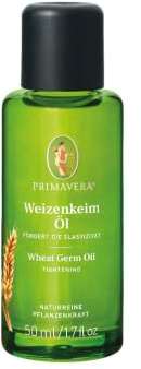 PRIMAVERA Pflegeöl Weizenkeimöl 50 ml – naturreine Pflanzenkraft – Glasflasche – Aromaöl, Körperöl, Schwangerschaftsöl, Naturkosmetik – erhält die Hautfeuchtigkeit, fördert die Elastizität – vegan