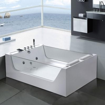 Bagno Italia Bain à remous 170 x 120 cm 2 places 8 jets vitrés latéraux