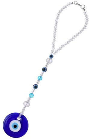 Amabro Evil Eye Auto Hängeornament, Blaue Evil Eye Anhänger für den Rückspiegel des Autos, glückliches Autozubehör, Perlendekor, Amulett, Schutz und Segen für Reisen(Classic Evil Eye)