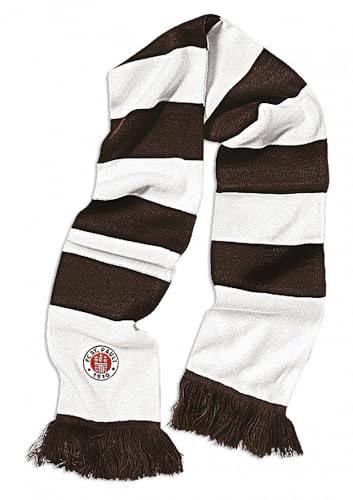FC St. Pauli Schal Blockstreifen - Fußball Fanschal in Braun Weiß