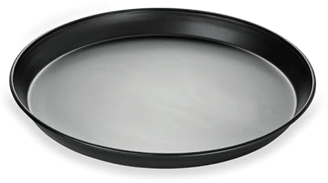 25 teglie per pizza, rotonde, in lamiera blu, con bordo bordato, Ø 20 cm