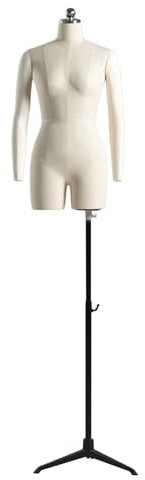 ShAzanz schneiderpuppe Schneiderpuppe Damenbüste Weiblich Schaufensterpuppe Für Körpernähen, 360°drehbar Schneiderbüste Mit Verstellbarem Stativständer Aus Metall for Clothing Shop Dresses(B,82#)