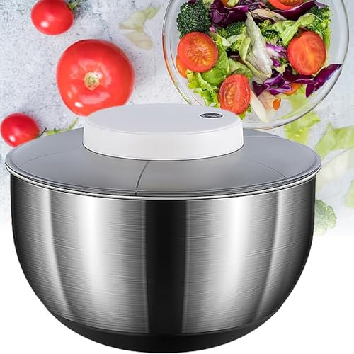 Essoreuse à salade 4,5 L automatique sans fil pour légumes et fruits – Égouttoir multifonction rechargeable par USB pour laitue
