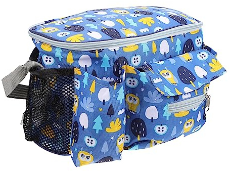 Multifunktionale Kinderwagen Organizer Tasche für Windeln aus Oxfordstoff | Außenaufbewahrung für Unterwegs, Integriertes Taschentuchfach, Leicht Am Wagen zu Befestigen