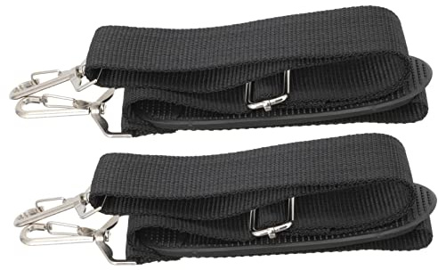 2 Stück Geigenkoffer Rucksackgurte mit Schulterpolster, Schwarz | Canvas und Metall, für Violine und Koffer, für Auftritte Draußen, Leicht zu Tragen