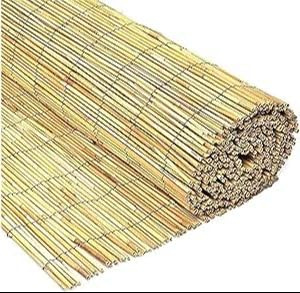 GAM Natural Bamboo Reed Fence Screening 4m Wooden Fencing for Sun Wind Protection Privacy Outdoor Garden Patio Balcony Backyard Decoration Fence Covering, Privacy Screening, Fence Panels (1.5m x 4m)