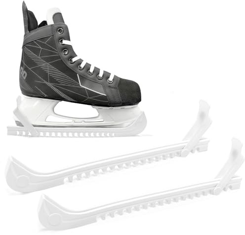 Feruchun 1 Paio Protezione Pattini Ghiaccio Regolabile,Coprilama Pattini Ghiaccio per Artistico e Hockey Pattinaggio,Protezione Lame Pattini per Bambini Adulti (Bianco)
