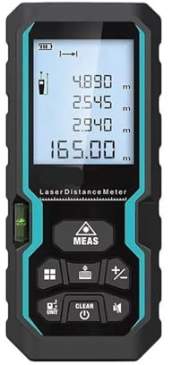 Télémètre Laser/r S6 40 m/120 m, télémètre avec Niveau à Bulle, écran LCD rétroéclairé, Outils de Mesure for la Maison(S6 Charging,100m)