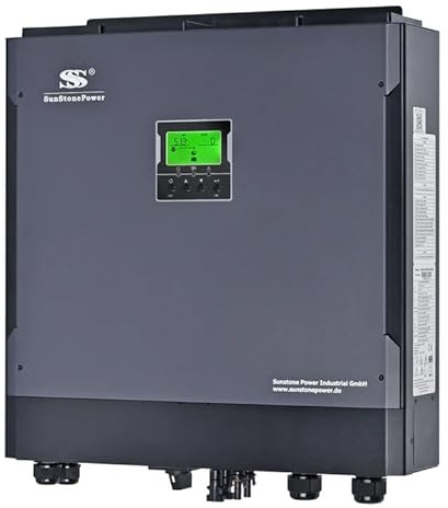 SSSUNSTONEPOWER 5,5KW 48V auf 230V Hybrid Wechselrichter für Solar Anlage mit 2 MPPT-Trackern, 0% MwSt
